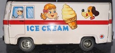 1960  s Hino 8.5   Ice Cream Truck Tin Friction Japan NEAR MINT