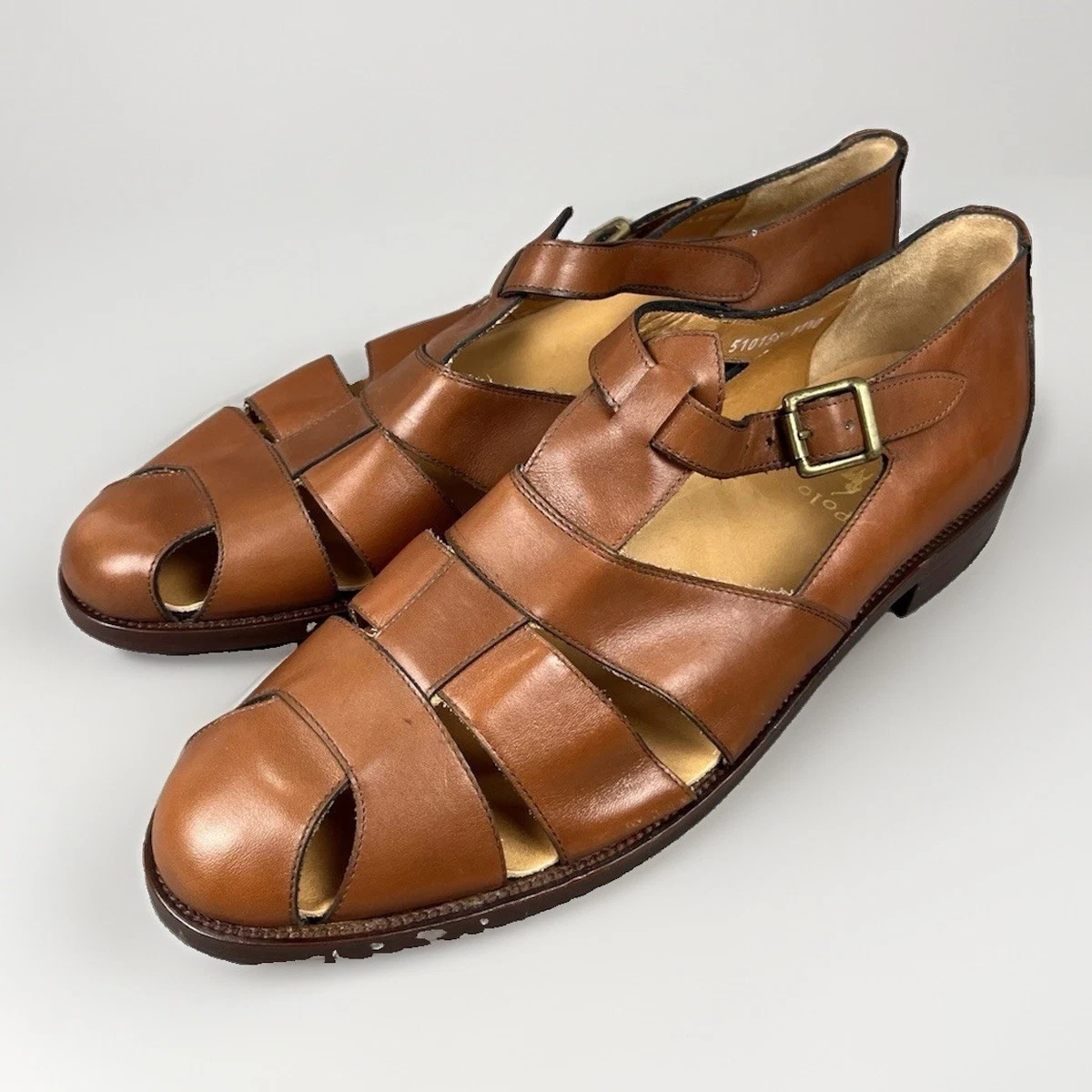 Polo Ralph Lauren Leather Upper Brown Sandals for Men | Updated