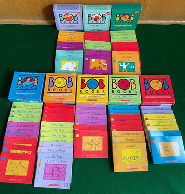 BOB BOOKS Lot 73 Books Total from 8 Sets 1-5, Kingergarten, First Grade, Rhyming