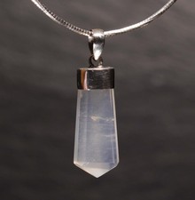 Unikat Edelstein Anhänger Mondstein hell beige schwarz rosa peach  Steinschatz