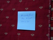 Wine/Burgundy Red w/Gold Blue Accent upholstery fabric 54" x 1 yard