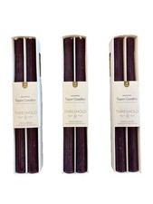 3 Pack 12 candles Threshold Unscented Taper Candles 10in