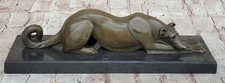 Art Deco Greyhound Dog Bronze Sculpture Museum Quality Figurine Figure Sale