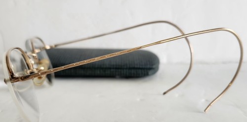 Shuron Rimway  1/10 12k Gold Fill Vintage Semi Rimless Eyeglasses W/Case  - Picture 9 of 19