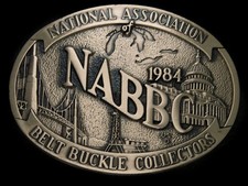 TF13141  NOS  1984  NAT'L ASSN OF BELT BUCKLE COLLECTORS  SOLID BRASS BUCKLE