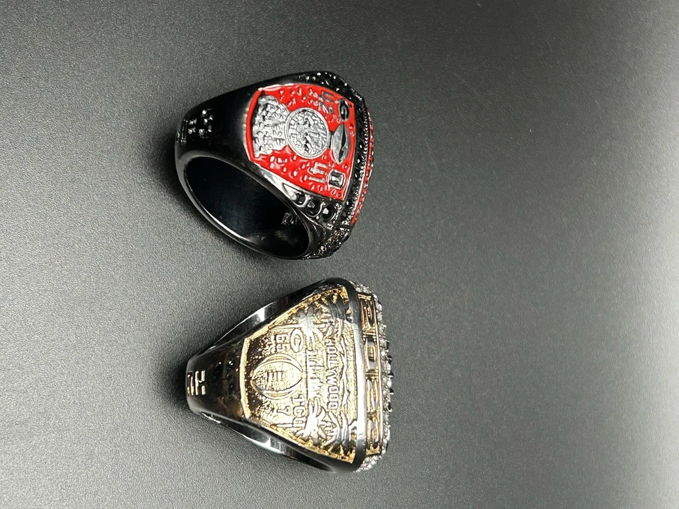 Juego de anillos réplica campeonato Georgia Bulldogs 2022 y 2021 CFP Peach Bowl Foto 3 de 4