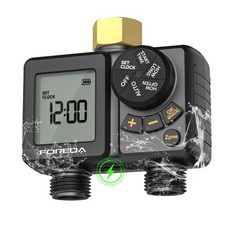2 Zone Water Timer for Garden Hose, Programmable Hose Timer for Watering with...