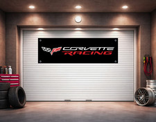 Corvette Racing Banner - Garage Office Wall Decors Banner 71x24 in
