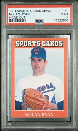 140522905 Nolan Ryan 1991 Sports Cards News #1 PSA 9
