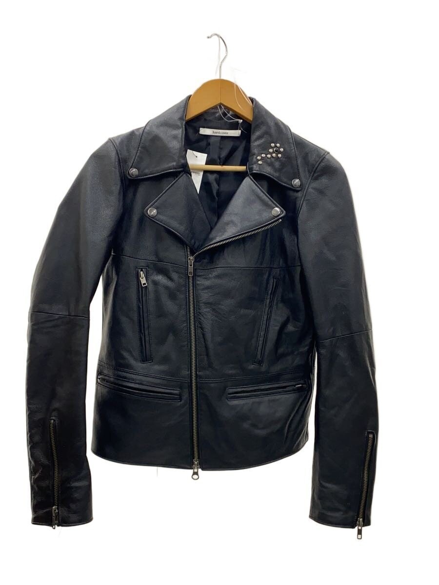 Hardcover Single Rider Jacket/S/Goat Leather/Blk/Plain 3566