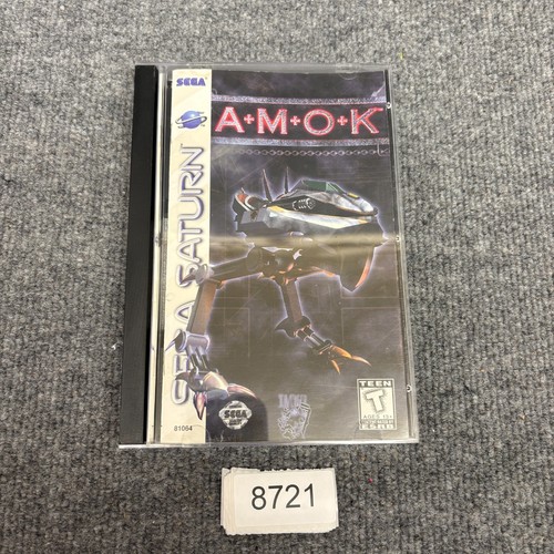 A M O K Sega Saturn T-Teen 1996 Tested & Working CIB Complete AMOK