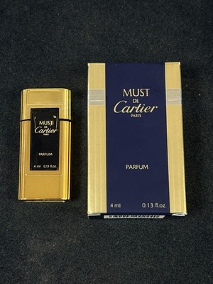 Vintage Must de Cartier Parfum Extrait Mini 4ml 0.13 fl oz Splash Bottle