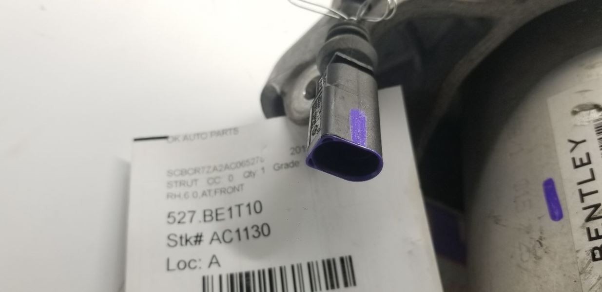 10 BENTLEY CONTINENTAL GT 6.0L AIR SHOCK STRUT FRONT RIGHT PASSENGER 3W0616040D