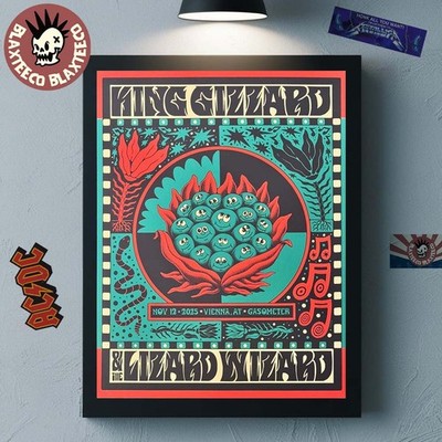 King Gizzard And The Lizard Wizard Vienna Austria 2025 Event Poster At Gasometer