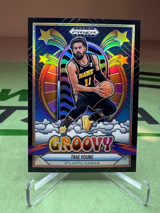2024-25 Panini Prizm Black Trae Young GROOVY SSP Case Hit - Atlanta Hawks