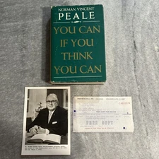 You Can If You Think You Can by Norman Vincent Peale (1974, Hardcover) Pic/Rcpt