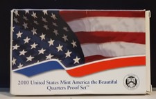 2010 USA Proof 5 Quarters Coin Set - America The Beautiful AR WY CA AZ OR Mint S