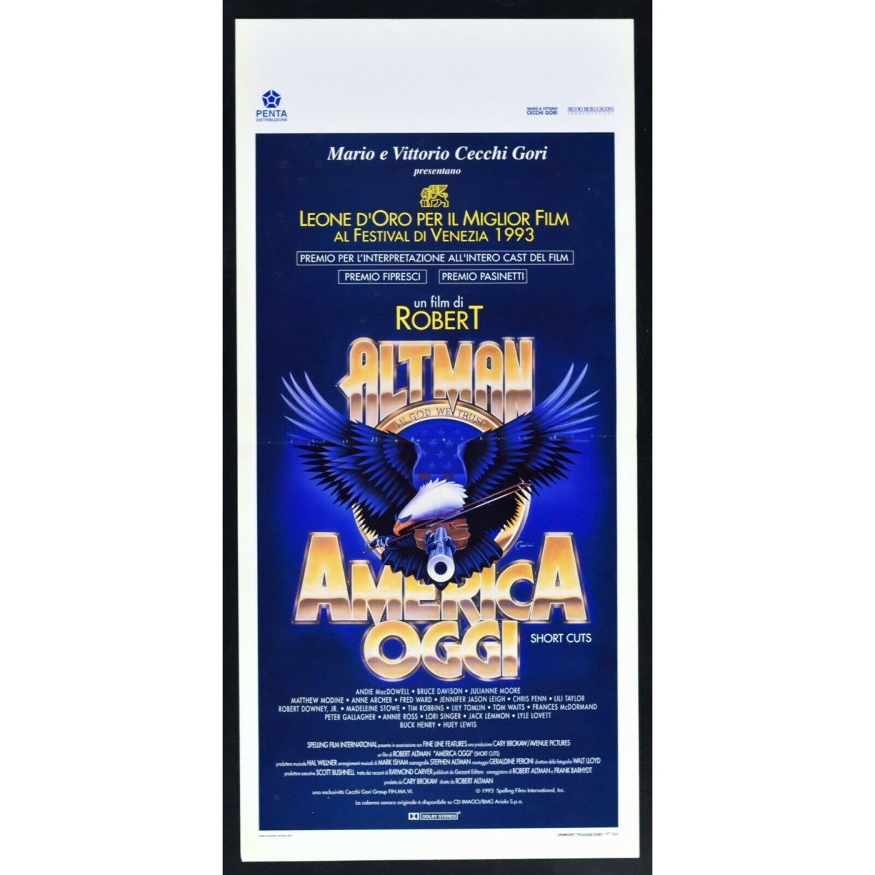 Locandina originale film America oggi (1993) - Regia di Robert Altman