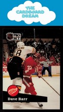 Dave Barr 1991-92 Pro Set French #65 Detroit Red Wings Hockey Card