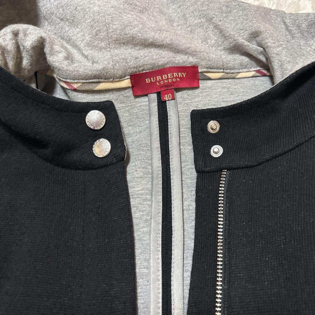 Burberry London Hooded Knit Coat Outerwear Check Pattern Size 40 For Women thumbnail 19