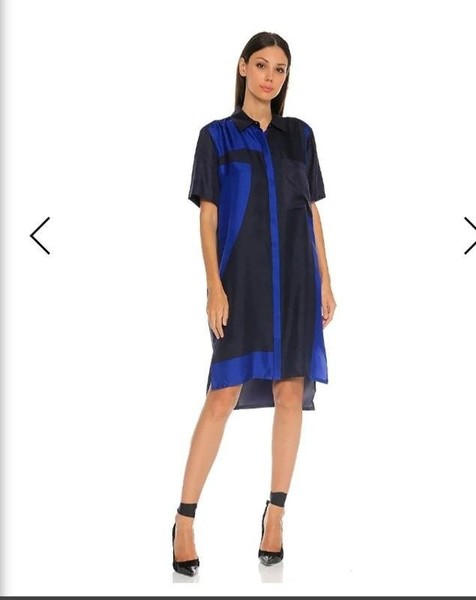 Women DKNY Dress Navy Silk 36 #BOM6
