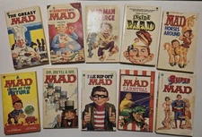 Lot Of Vintage Mad Magazine Paperback Books