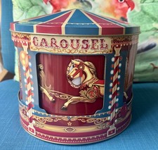 Debenhams Silver Crane Co. Rotating Musical Carousel Decorative Biscuit Tin 