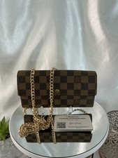 AUTH LOUIS VUITTON Damier Ebene Portefeuille ...
