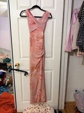 Windsor Sz XS Pink Floral Mini Ruched Dress