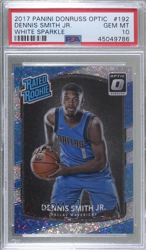 2017 Donruss Optic White Sparkle Prizm Dennis Smith Jr #192 PSA 10 Rookie RC a7f