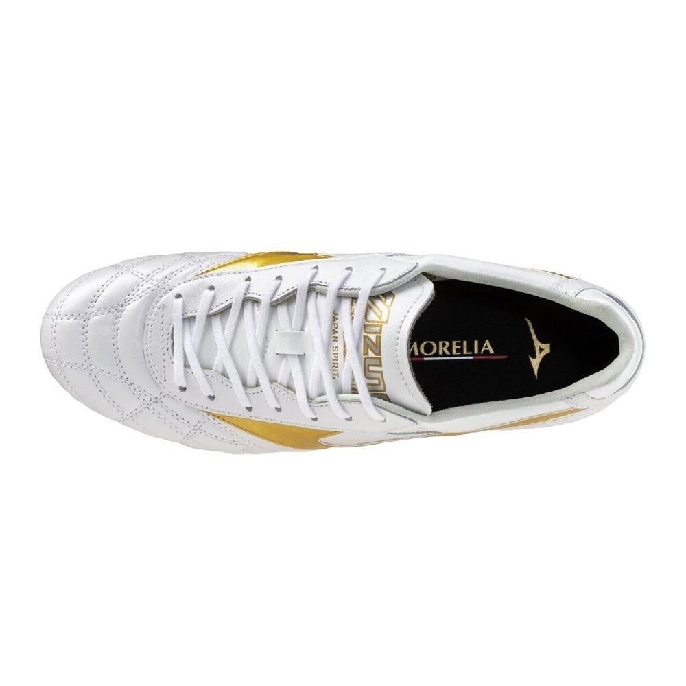 Mizuno Morelia II JAPAN AG Super White Pearl Gold P1GA260350 Men's