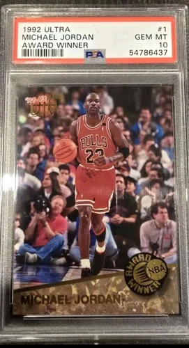 1992 FLEER ULTRA AWARD WINNERS #1 MICHAEL JORDAN PSA 10