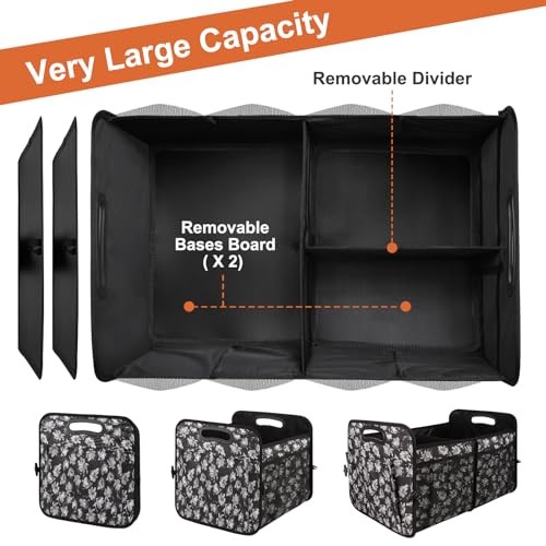 Trunk Organizer, Collapsible Trunk Organizers and Storage, Car Large Floral