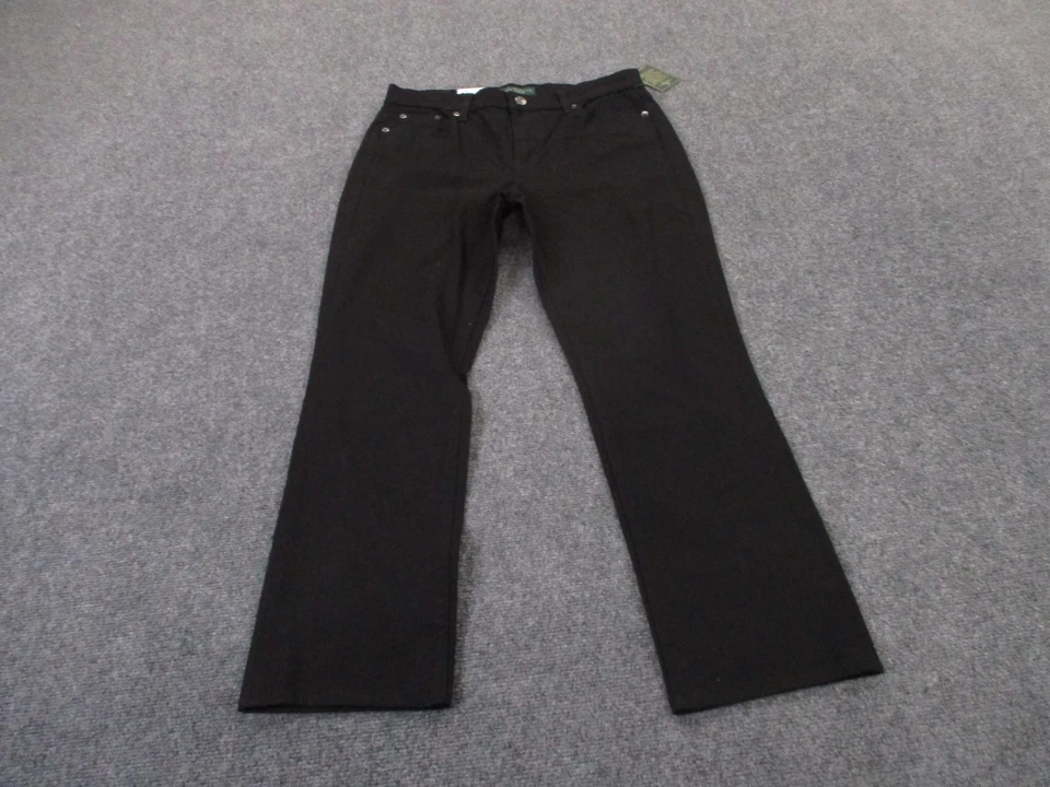 Ralph Lauren Jeans Women S Petite Black Denim Classic Straight Polo Stretch NEW - Image 2 of 4