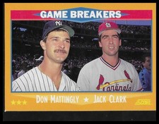 1988 Score #650 Don Mattingly / Jack Clark (READ DESCRIPTION)