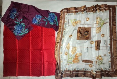3 Various Women's Scarves (Veresa- Floral) (Prova- Red) (Roma -Unbranded)