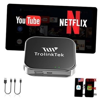 Wireless CarPlay 8 Core Auto Multimedia Video Box, 4G Cellular 4GB+64GB, Built