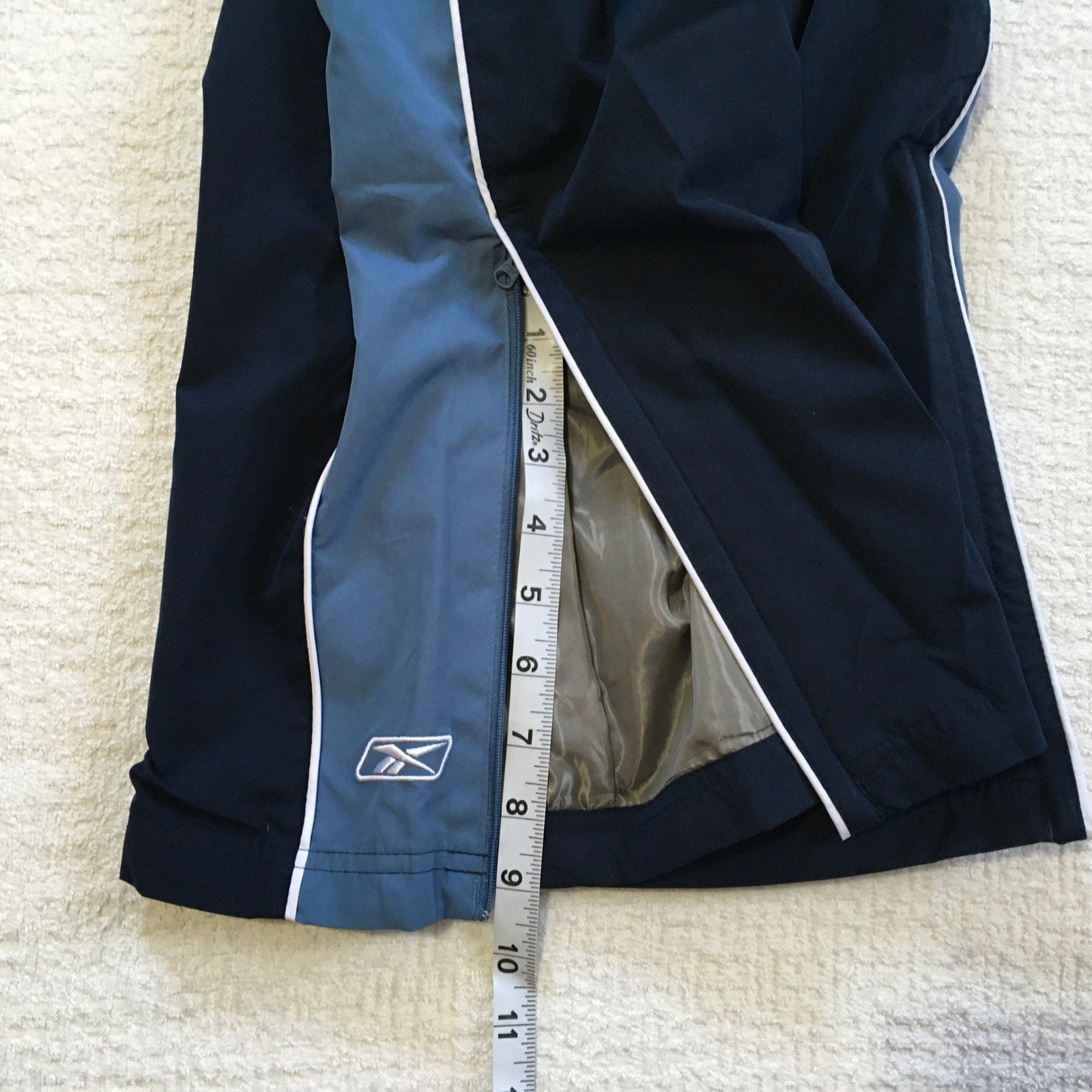 Reebok Mens 2XL Tracksuit Set Blue Navy Full Zip Windbreaker Jacket Track Pants thumbnail 12