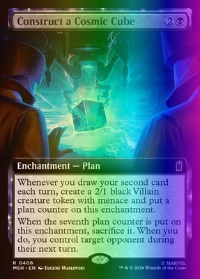 MTG Construct a Cosmic Cube (406/499) Marvel Super Heroes NM FOIL- Extended Art