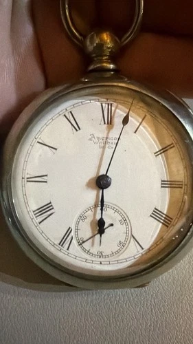 1884 Antique Waltham Broadway 7 Jewel 18s Silveroid Pocket Watch