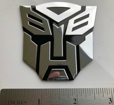 2 Pcs Aluminum Transformers Autobots Optimus Prime Car Sticker Decal Emblem New