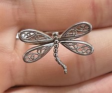 New Sterling Silver DragonFly Band 2.7grams Ring Size 7