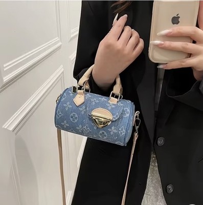 Chic Denim Handbag - Women's bag Classic monogram Shoulder & Crossbody