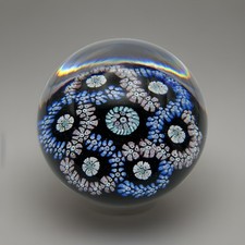 Whitefriars 1975 Garland Paperweight Pink & Blue
