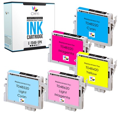 CMYi 5PK Compatible Epson 48 Color Ink Cartridge for Stylus Photo R220 R300 R320