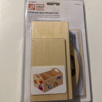Home Depot ~ Kids Workshop Storage Box Project Kit ~ Brand New Sealed Package