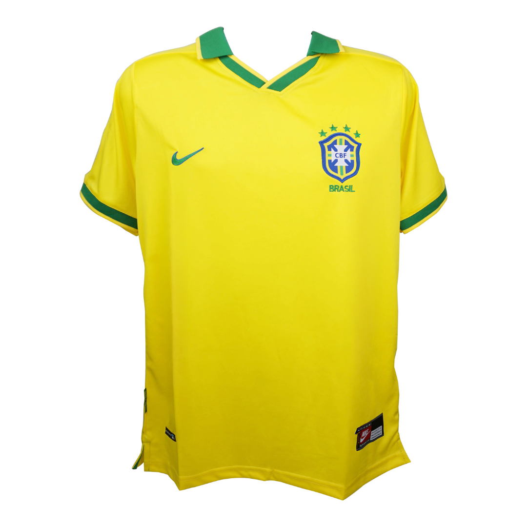 Roberto Carlos Signed Brazil Home Soccer Jersey #6 with Beckett