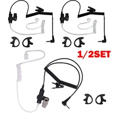 1/2 Set 3.5mm Listen Only Acoustic Tube Police Headset Earpiece For Motorola USA