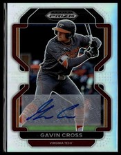2022 Panini Prizm Draft Picks #PDP9 Gavin Cross Base Autographs Silver