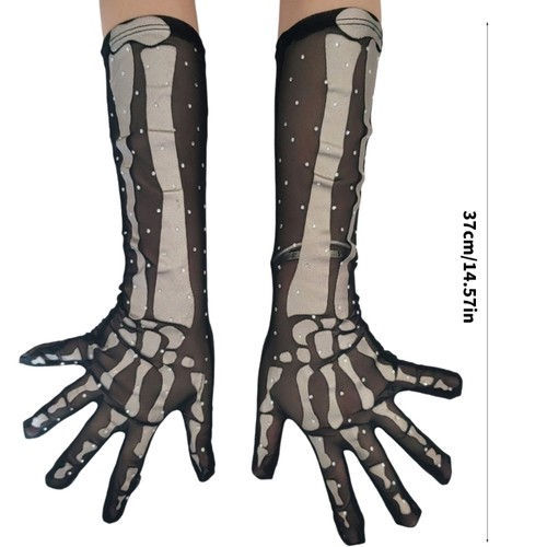 Edgy Skeleton Hand Cover Breathable Design Halloween Party Essential Unisex Use - Picture 8 of 8